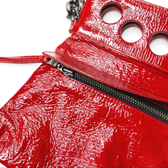 *RARE* Seril Mini Knockout Bag Red Patent Leather - Picture 2 of 8